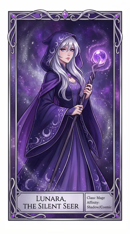 月影法师角色卡片——寸止挑战精选动漫角色